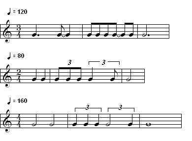 rhythms, triplets