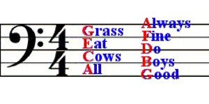 bass clef mnemonics