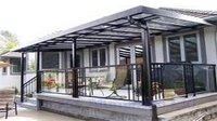 Glass Patio Cover, Railing